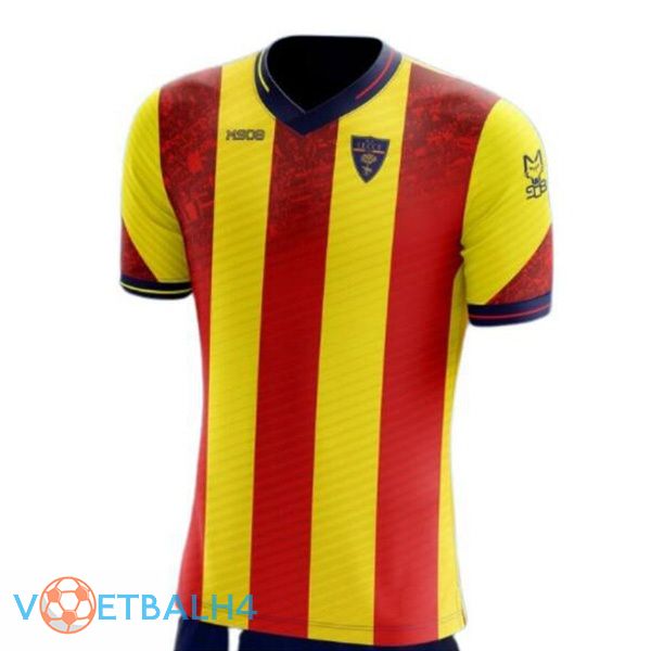 Lecce thuis voetbal jersey rood geel 2023/2024