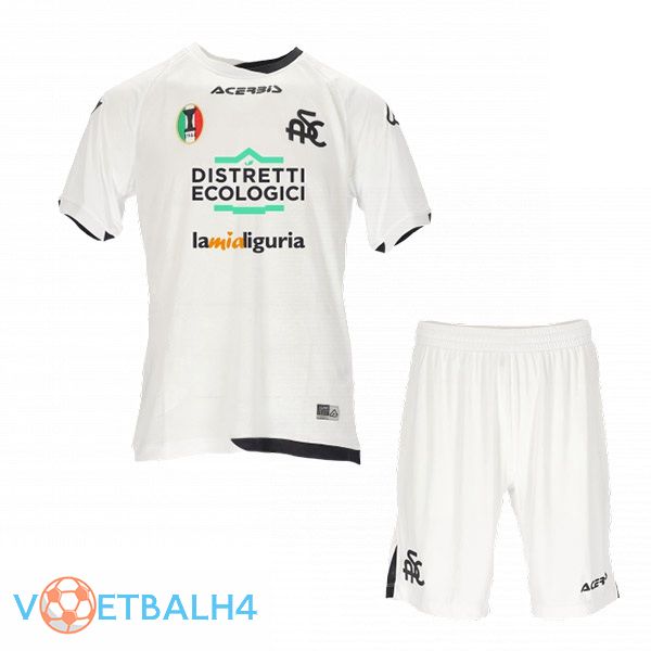 Spezia Calcio kinderen voetbal jersey thuis wit 2022/2023