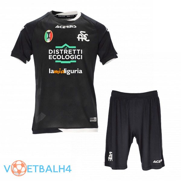 Spezia Calcio kinderen voetbal jersey uit zwart