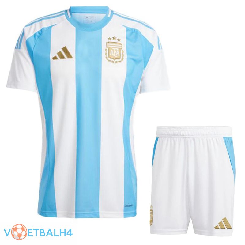 Argentinië thuis voetbal jersey + korte broek Kit 2024/2025