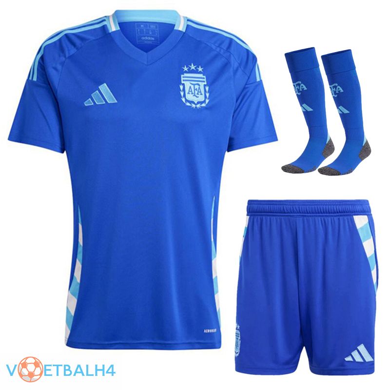 Argentinië uit voetbal jersey (korte broek + soks) Kit 2024/2025