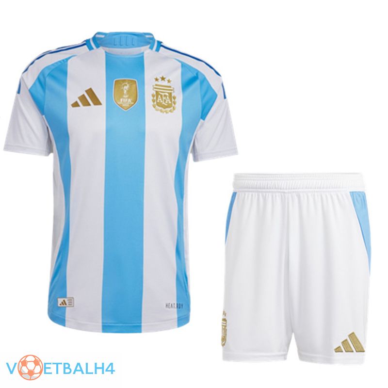 Argentinië kinderen thuis voetbal jersey 2024/2025