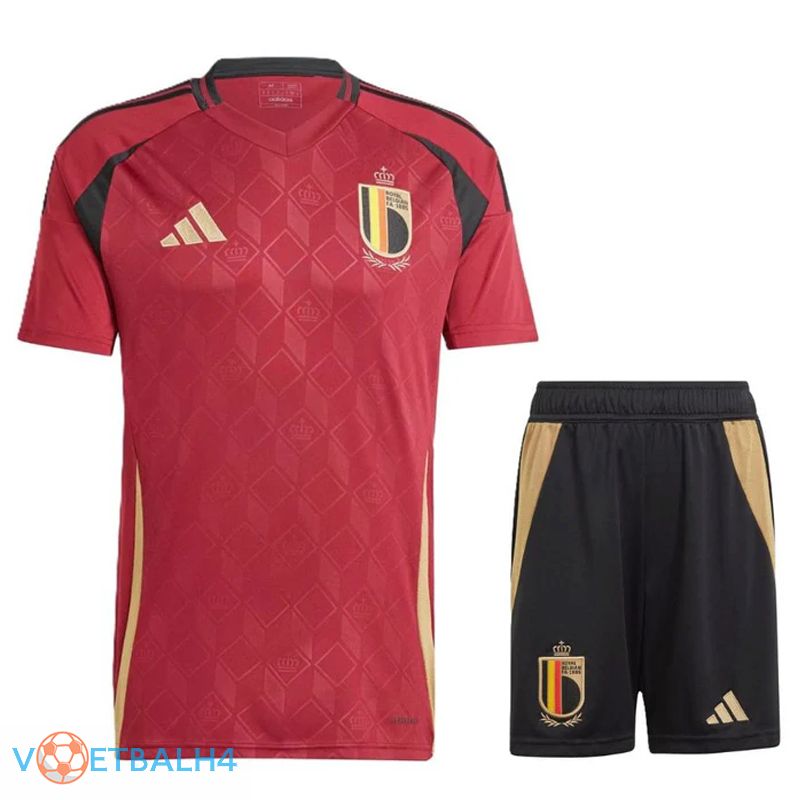 België thuis voetbal jersey + korte broek Kit 2024/2025