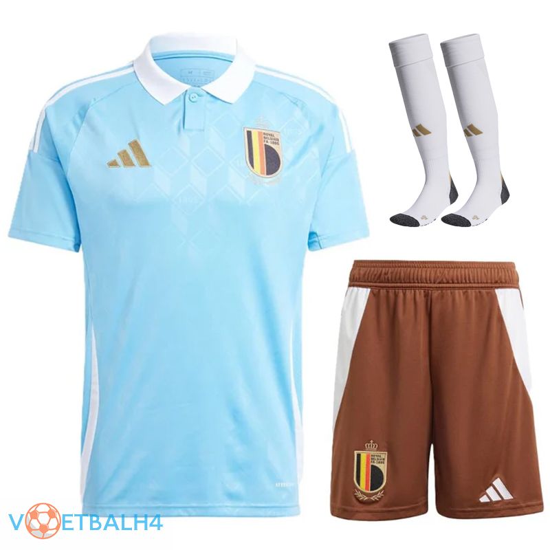 België uit voetbal jersey (korte broek + soks) Kit 2024/2025