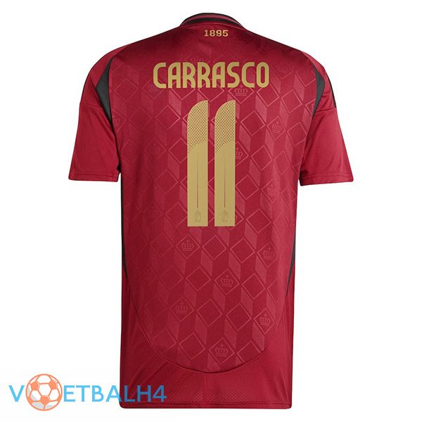 België (CARRASCO 11) thuis voetbal jersey UEFA Euro 2024