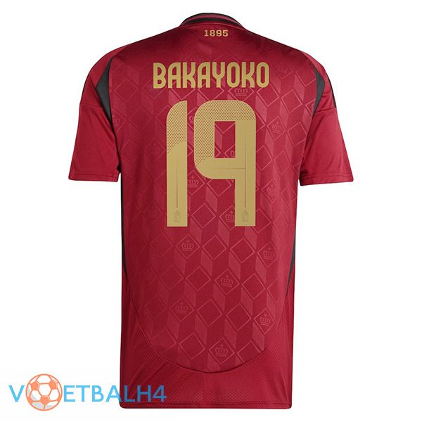 België (BAKAYOKO 19) thuis voetbal jersey UEFA Euro 2024