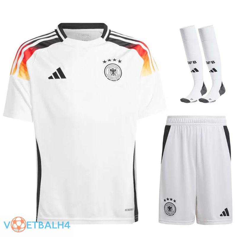 Duitsland thuis voetbal jersey (korte broek + soks) Kit 2024/2025