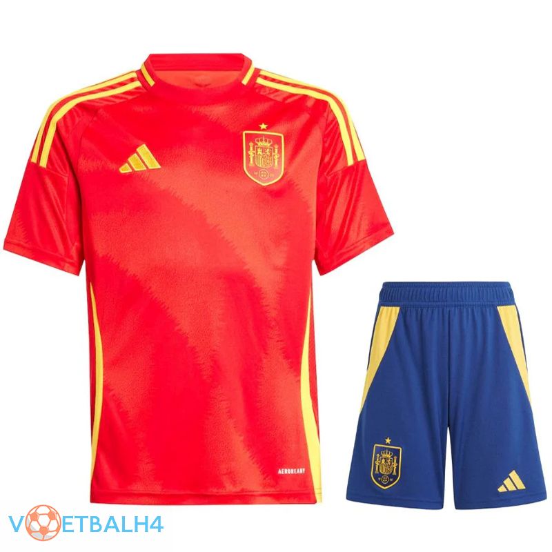 Spanje thuis voetbal jersey + korte broek Kit 2024/2025