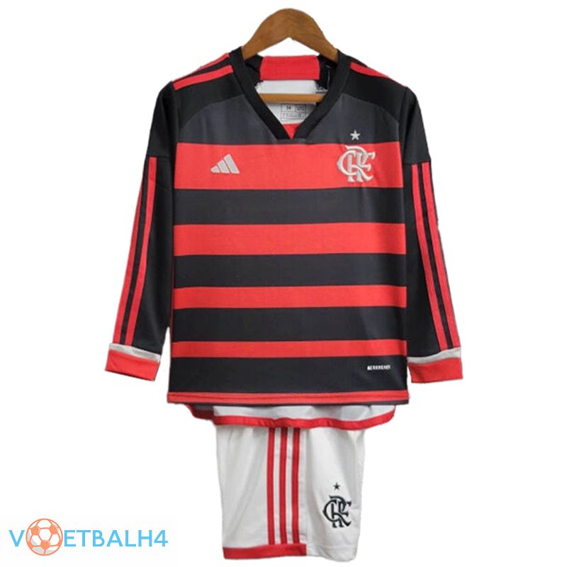 Flamengo kinderen thuis voetbal jersey lange mouw2024/2025