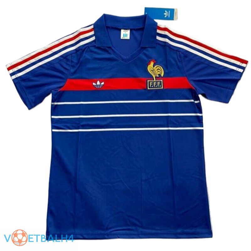 Frankrijk Retro voetbal jersey thuis 1984/1986