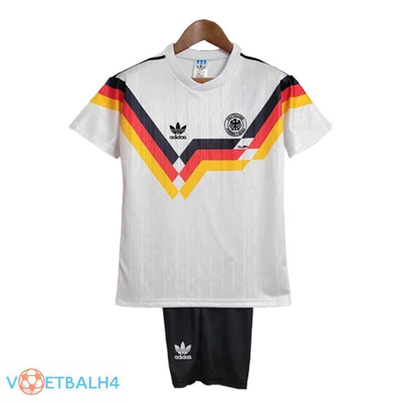 Duitsland Retro kinderen voetbal jersey thuis 1992