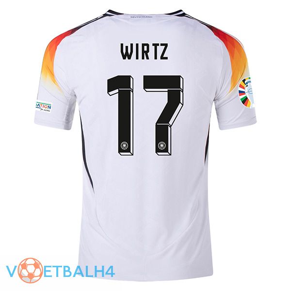 Duitsland (WIRTZ 17) thuis voetbal jersey UEFA Euro 2024