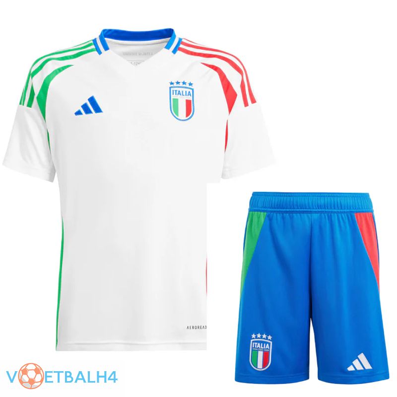 Italië uit voetbal jersey + korte broek Kit 2024/2025