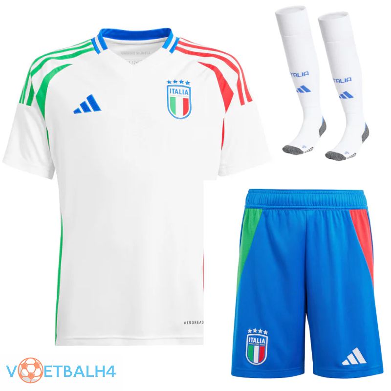 Italië uit voetbal jersey (korte broek + soks) Kit 2024/2025