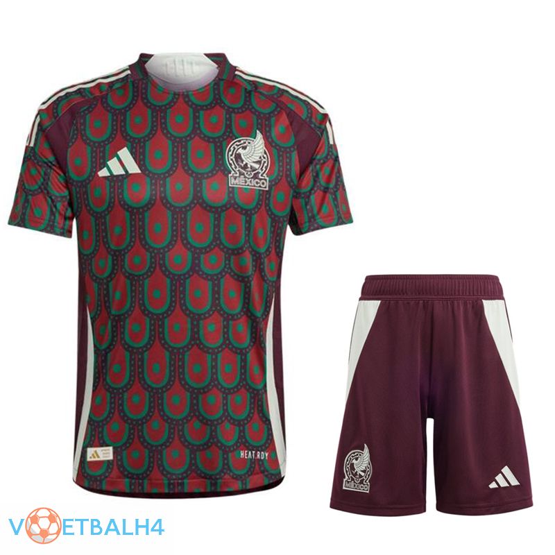 Mexico thuis voetbal jersey + korte broek Kit 2024/2025