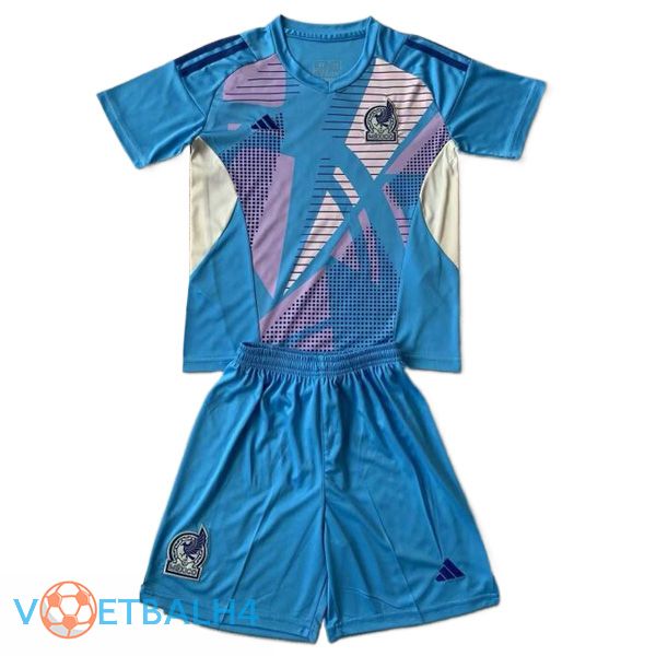 Mexico kinderen doelman voetbal jersey blauw 2024/2025