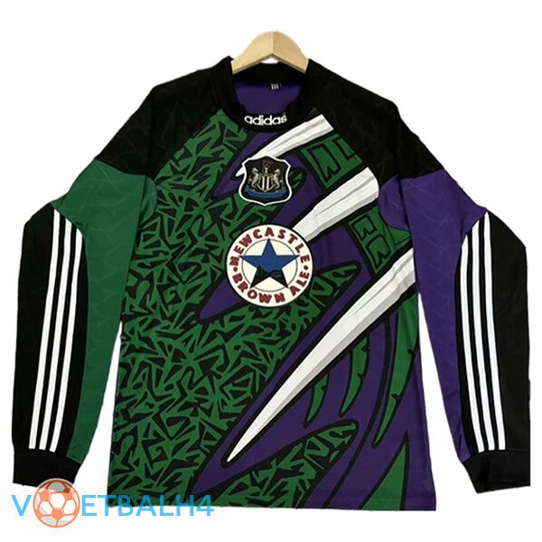 Newcastle United Retro voetbal jersey lange mouwpaars 1995/1996