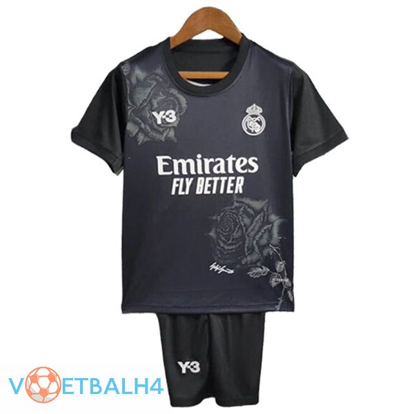 Real Madrid Y3 kinderen voetbal jersey Speciale editie zwart 2024/2025