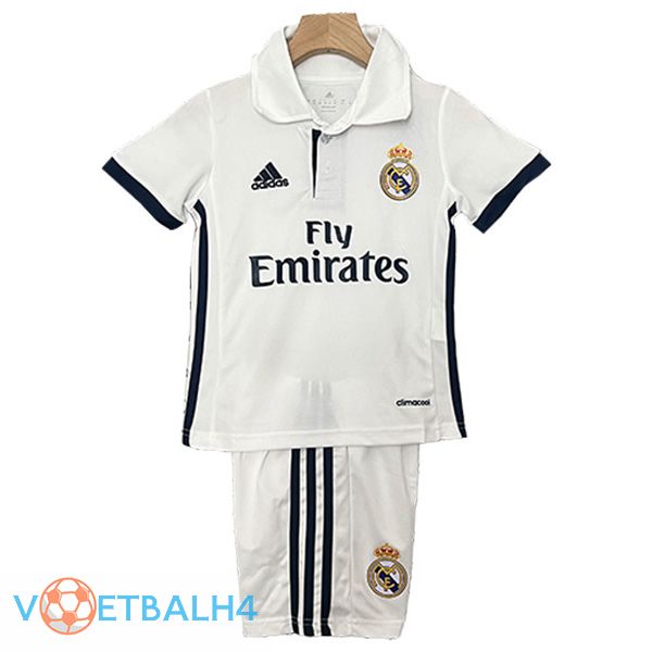 Real Madrid Retro kinderen thuis voetbal jersey 2016/2017