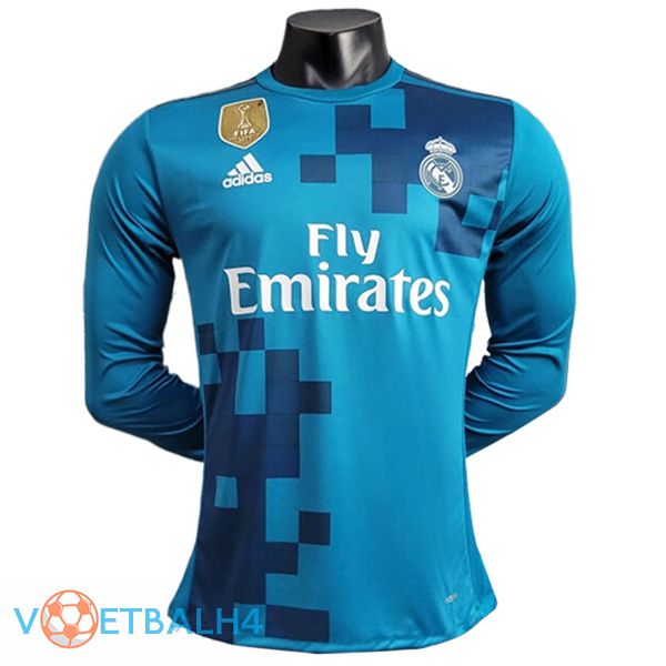 Real Madrid Retro uit voetbal jersey 2 lange mouw2017/2018