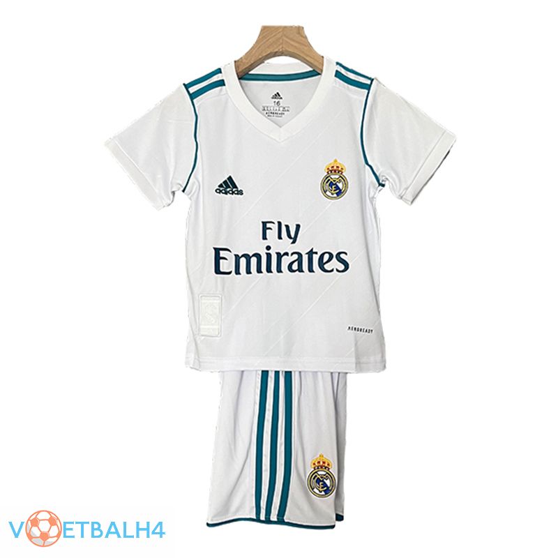 Real Madrid Retro kinderen voetbal jersey thuis 2017/2018