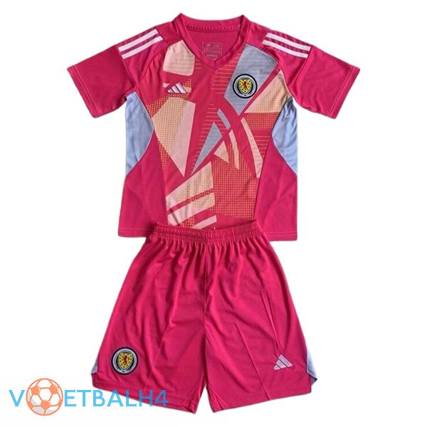 Schotland kinderen doelman voetbal jersey roze UEFA Euro 2024