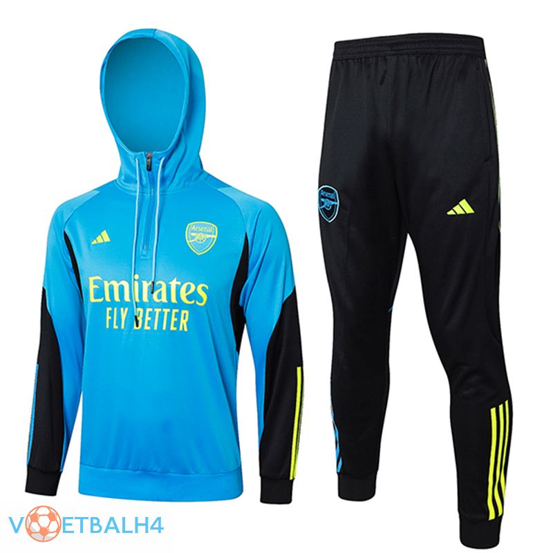 Arsenal trainingspak Hoodie blauw/zwart/geel 2024/2025