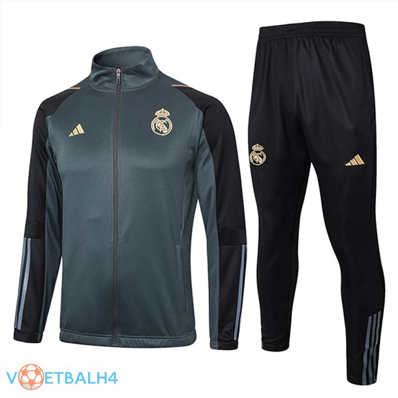 Real Madrid Trainingsjaspak grijs/zwart 2024/2025