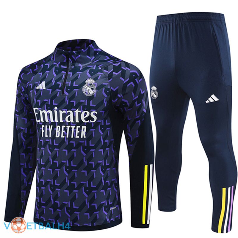 Real Madrid trainingspak paars/zwart 2024/2025