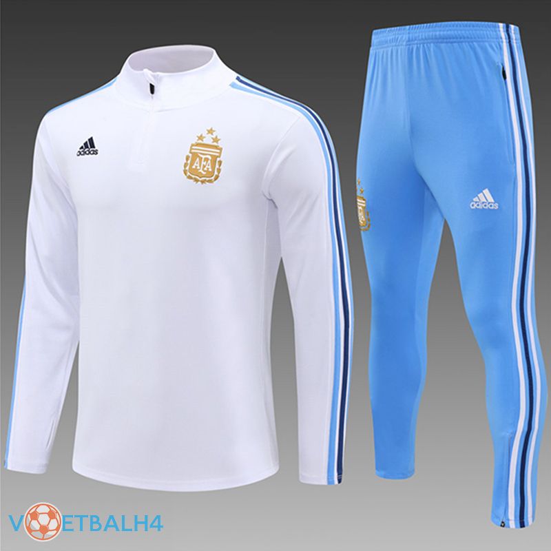 Argentinië kinderen kit trainingspak wit/blauw 2024/2025