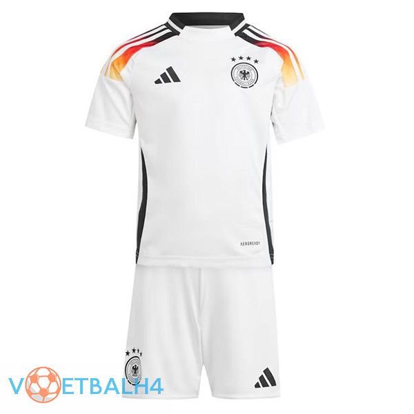 Duitsland kinderen thuis voetbal jersey wit 2024/2025