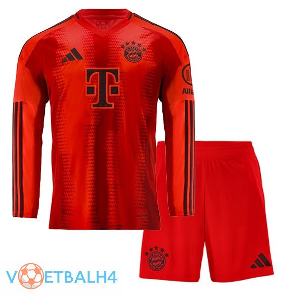 Bayern Munich kinderen thuis voetbal jersey lange mouwrood 2024/2025