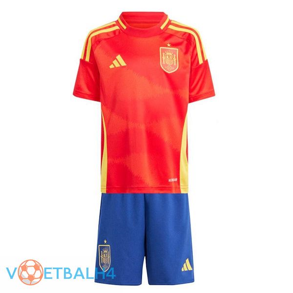 Spanje kinderen thuis voetbal jersey rood 2024/2025