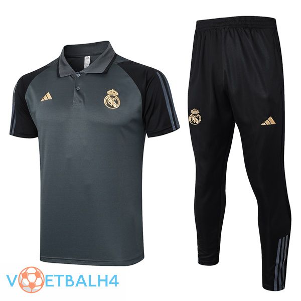 Real Madrid voetbal Polo + broek grijs 2024/2025