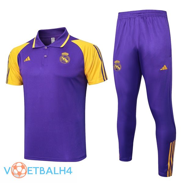 Real Madrid voetbal Polo + broek paars 2024/2025