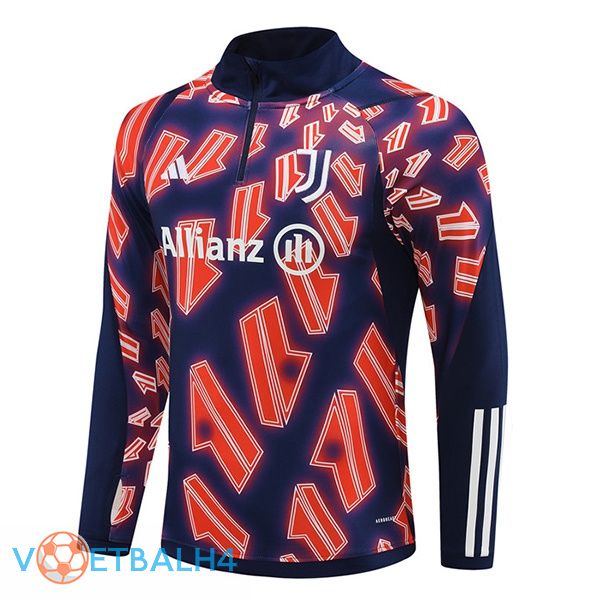 Juventus Training Sweatshirt rood blauw koninklijk 2024/2025