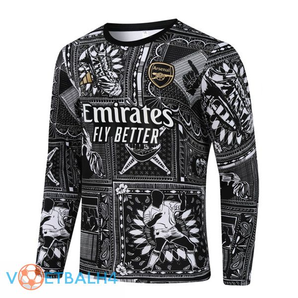 Arsenal Training Sweatshirt zwart 2024/2025