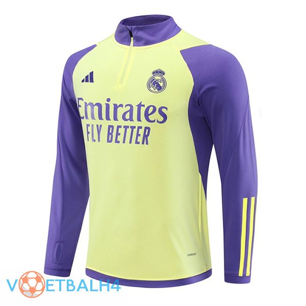 Real Madrid Training Sweatshirt geel paars 2024/2025