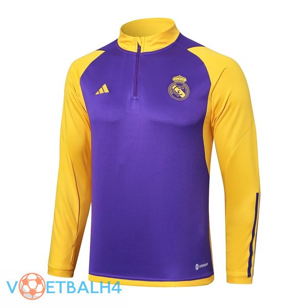 Real Madrid Training Sweatshirt paars geel 2024/2025