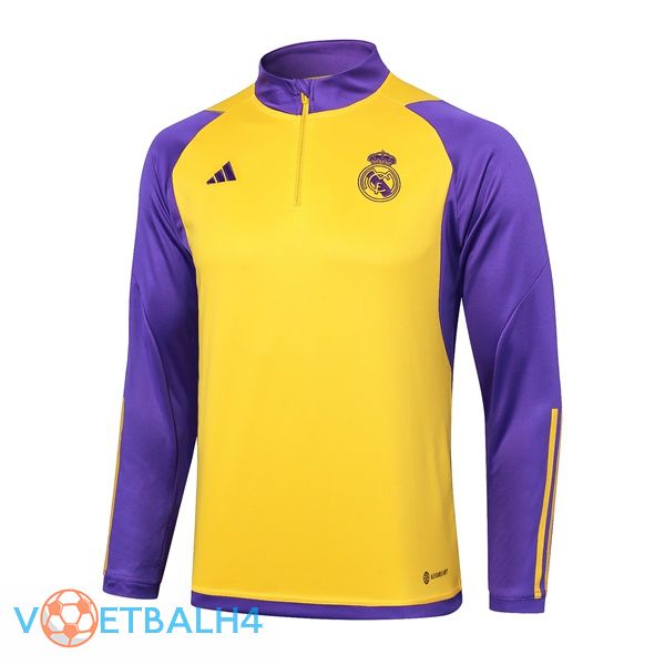 Real Madrid Training Sweatshirt geel paars 2024/2025