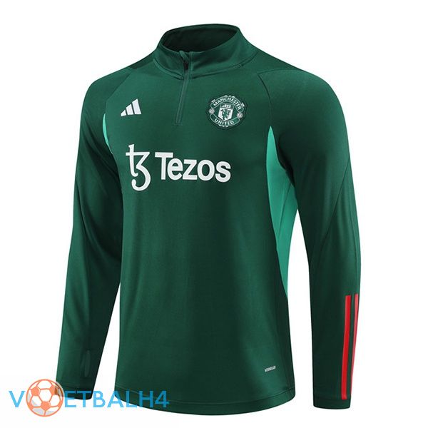 Manchester United Training Sweatshirt groente 2024/2025