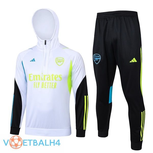 Arsenal trainingspak Sweatshirt Hoodie wit 2024/2025