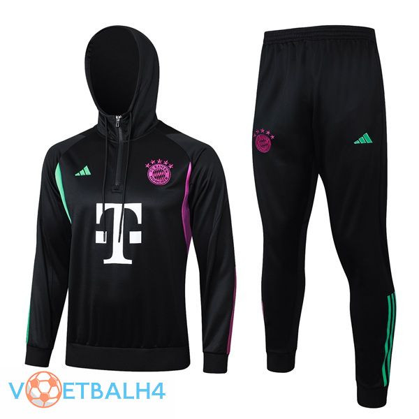 Bayern Munich trainingspak Sweatshirt Hoodie zwart 2024/2025