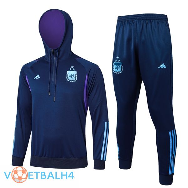 Argentinië trainingspak Sweatshirt Hoodie blauw koninklijk 2024/2025