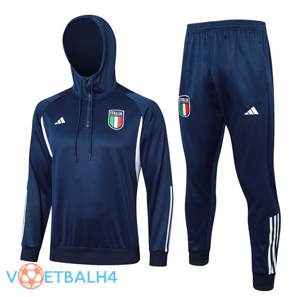 Italië trainingspak Sweatshirt Hoodie blauw koninklijk 2024/2025