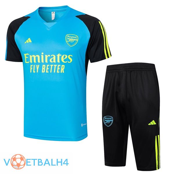 Arsenal kit Training T Shirt + korte broek blauw 2024/2025