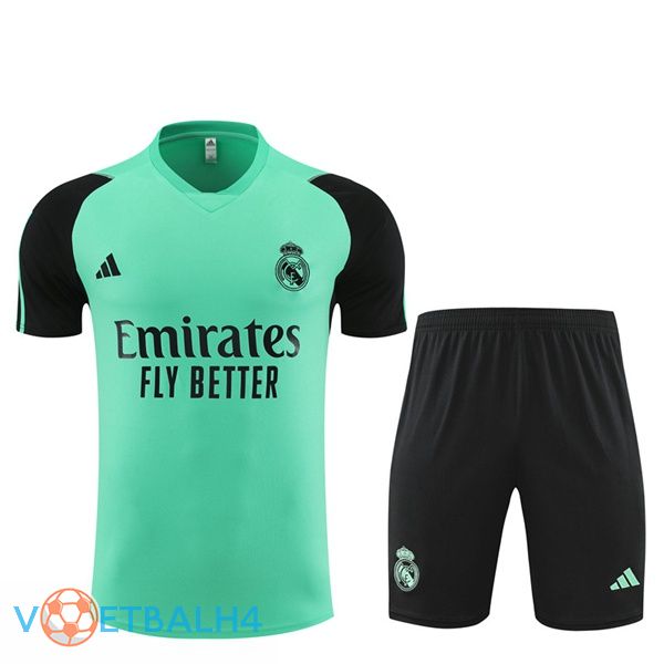 Real Madrid kit Training T Shirt + korte broek groente 2024/2025