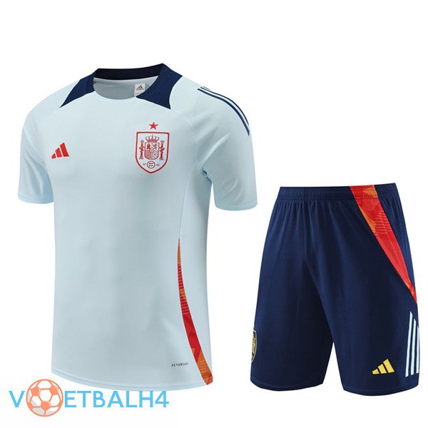 Spanje kit Training T Shirt + korte broek blauw 2024/2025