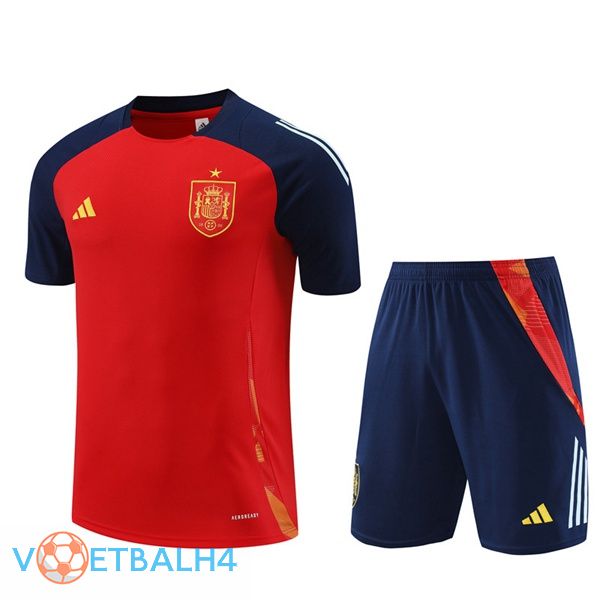 Spanje kit Training T Shirt + korte broek rood 2024/2025