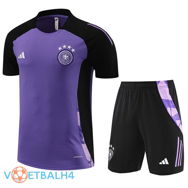 Duitsland kit Training T Shirt + korte broek paars 2024/2025